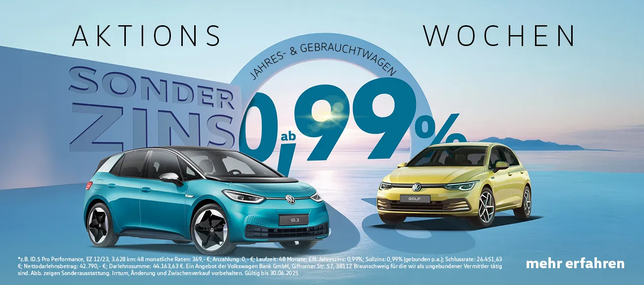 VW VVJ Sonderzins Aktion 